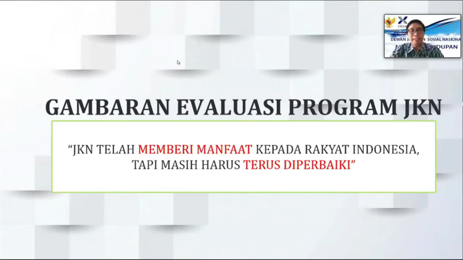 Muttaqien : Kastanisasi bagi Peserta JKN akan Dihilangkan Sesuai Amanat Undang-Undang