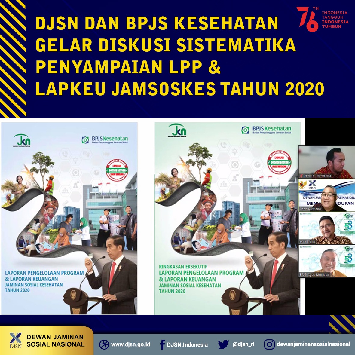 DJSN dan BPJS Kesehatan Gelar Diskusi Sistematika Penyampaian LPP & Lapkeu Jamsoskes Tahun 2020
